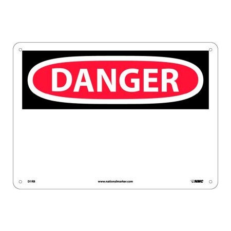 Nmc Safety Signs - Danger - Rigid Plastic 10"H X 14"W D1RB